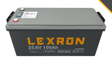 Lexron 100 amper 25.6 volt lityum akü